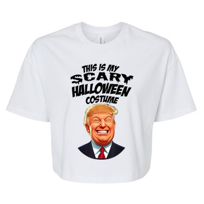 Donald Trump Scary Halloween Gag President Costume Gag Bella+Canvas Jersey Crop Tee