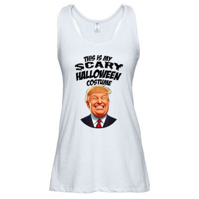 Donald Trump Scary Halloween Gag President Costume Gag Ladies Essential Flowy Tank