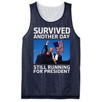 Donald Trump Survived Another Day Running For President Mesh Reversible Basketball Jersey Tank