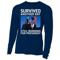 Donald Trump Survived Another Day Running For President Cooling Performance Long Sleeve Crew