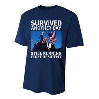 Donald Trump Survived Another Day Running For President Performance Sprint T-Shirt