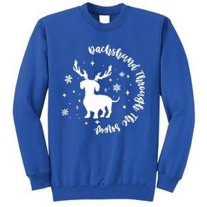 Dachshund Through Snow Christmas Reindeer Dog Mom Xmas Great Gift Sweatshirt