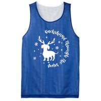 Dachshund Through Snow Christmas Reindeer Dog Mom Xmas Great Gift Mesh Reversible Basketball Jersey Tank