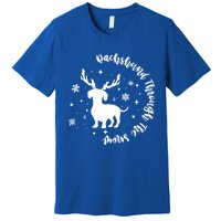 Dachshund Through Snow Christmas Reindeer Dog Mom Xmas Great Gift Premium T-Shirt