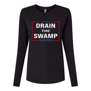 Drain The Swamp Donald Trump 2024 Womens Cotton Relaxed Long Sleeve T-Shirt