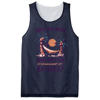 Does This Shirt Make Me Look Retired Funny Retirement Mesh Reversible Basketball Jersey Tank