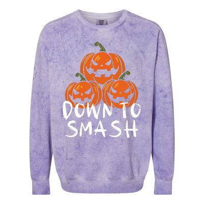 Down To Smash Pumpkin Halloween Colorblast Crewneck Sweatshirt