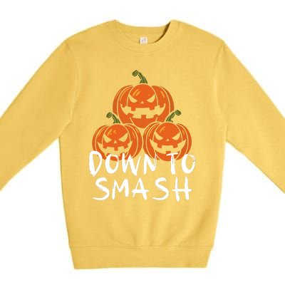 Down To Smash Pumpkin Halloween Premium Crewneck Sweatshirt