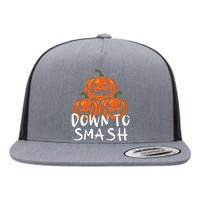 Down To Smash Pumpkin Halloween Flat Bill Trucker Hat