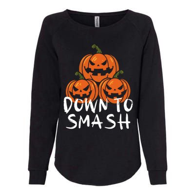 Down To Smash Pumpkin Halloween Womens California Wash Sweatshirt