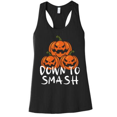 Down To Smash Pumpkin Halloween Women's Racerback Tank