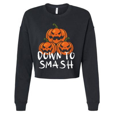 Down To Smash Pumpkin Halloween Cropped Pullover Crew