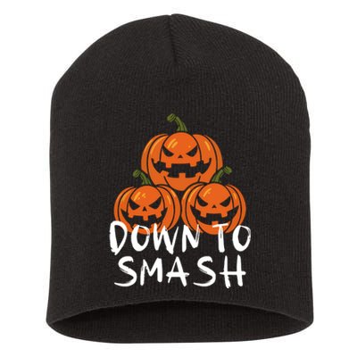 Down To Smash Pumpkin Halloween Short Acrylic Beanie