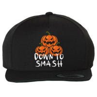 Down To Smash Pumpkin Halloween Wool Snapback Cap