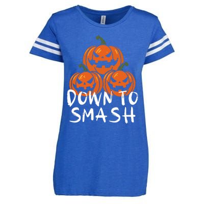 Down To Smash Pumpkin Halloween Enza Ladies Jersey Football T-Shirt