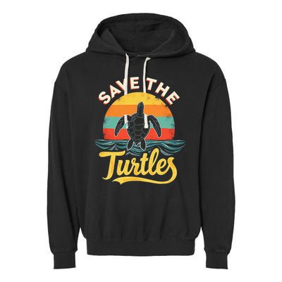 Determined Turtle - Save The Turtles Garment-Dyed Fleece Hoodie