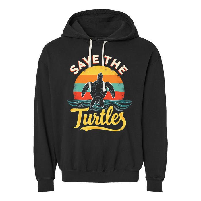 Determined Turtle - Save The Turtles Garment-Dyed Fleece Hoodie