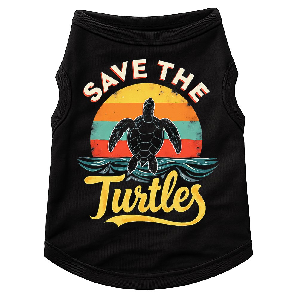 Determined Turtle - Save The Turtles Doggie Tank