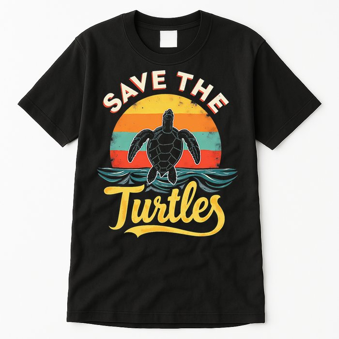 Determined Turtle - Save The Turtles Tall T-Shirt
