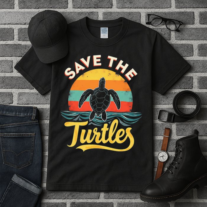 Determined Turtle - Save The Turtles Tall T-Shirt