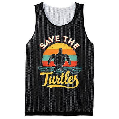 Determined Turtle - Save The Turtles Mesh Reversible Basketball Jersey Tank