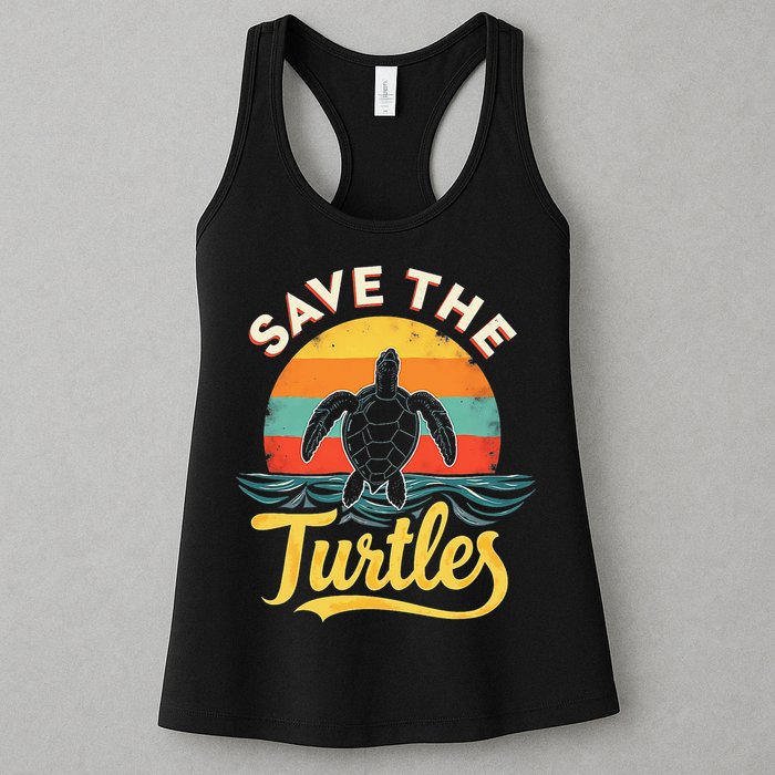 Determined Turtle - Save The Turtles Womens Tank Top