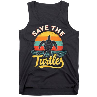 Determined Turtle - Save The Turtles Tank Top