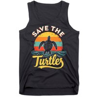 Determined Turtle - Save The Turtles Tank Top