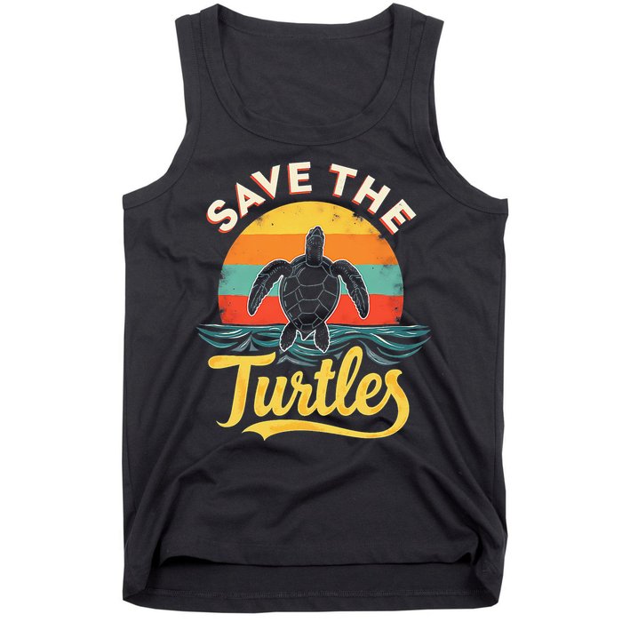 Determined Turtle - Save The Turtles Tank Top