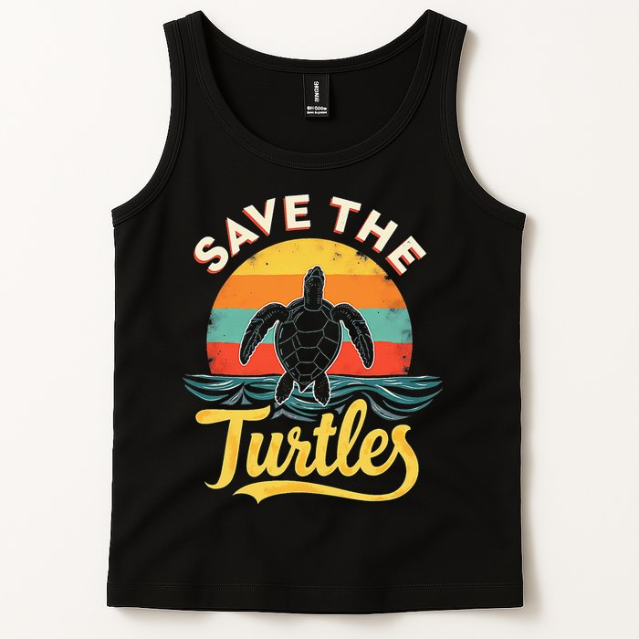 Determined Turtle - Save The Turtles Tank Top