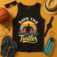 Determined Turtle - Save The Turtles Tank Top