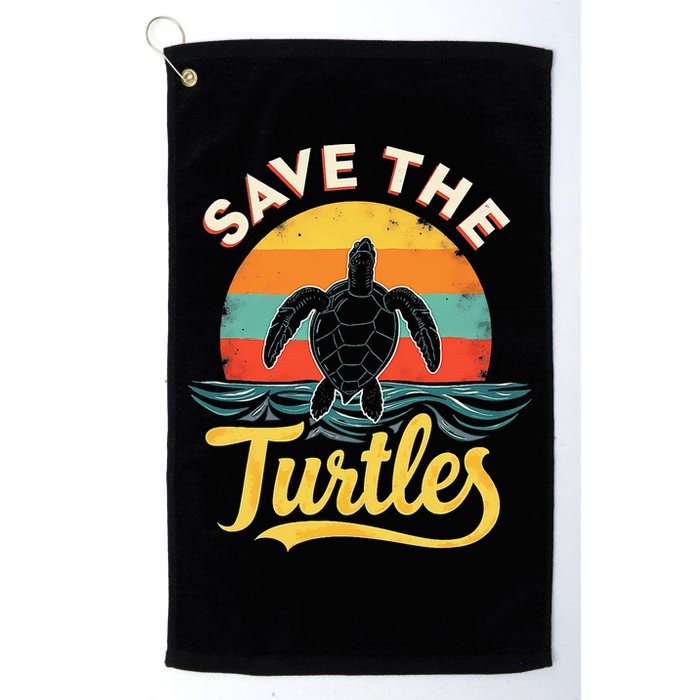 Determined Turtle - Save The Turtles Golf Towel