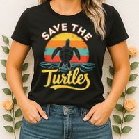 Determined Turtle - Save The Turtles Womens T-Shirt