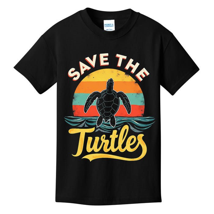 Determined Turtle - Save The Turtles Kids T-Shirt