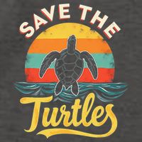 Determined Turtle - Save The Turtles Vector Backpack
