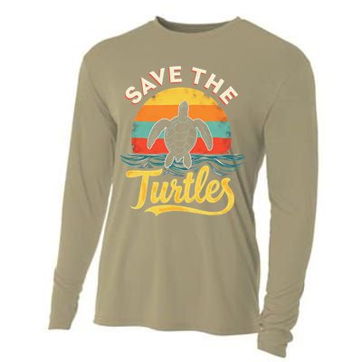 Determined Turtle - Save The Turtles Cooling Performance Long Sleeve Crew