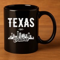Dallas Texas Skyline 11oz C Handle Ceramic Mug