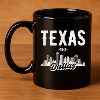 Dallas Texas Skyline 11oz C Handle Ceramic Mug