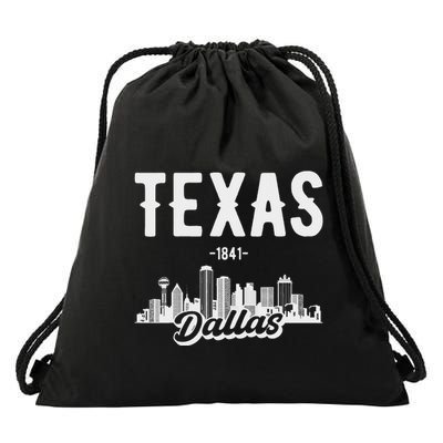 Dallas Texas Skyline Drawstring Bag