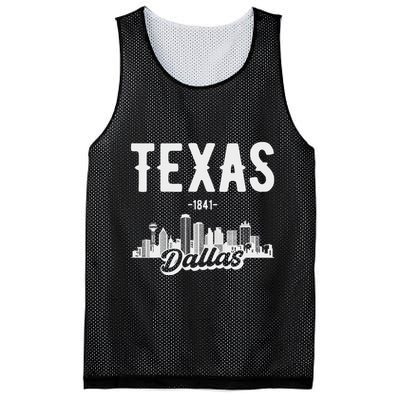Dallas Texas Skyline Mesh Reversible Basketball Jersey Tank
