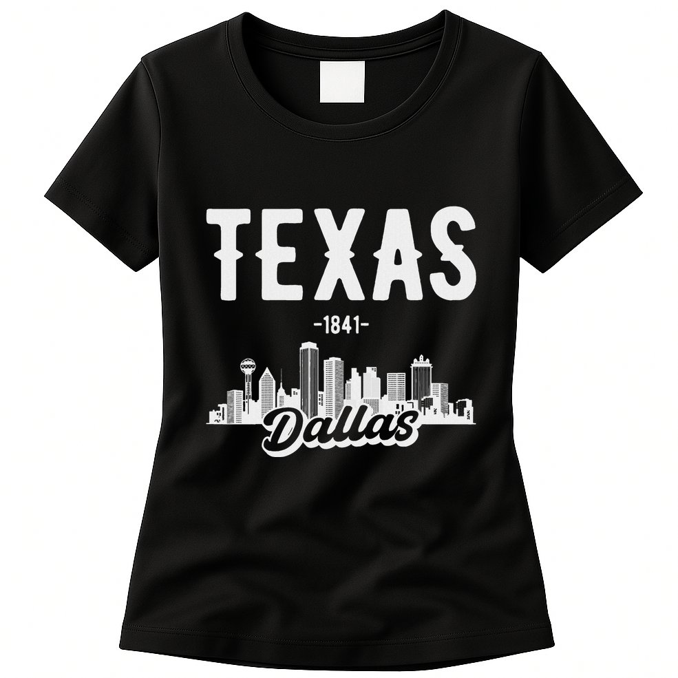 Dallas Texas Skyline Womens T-Shirt