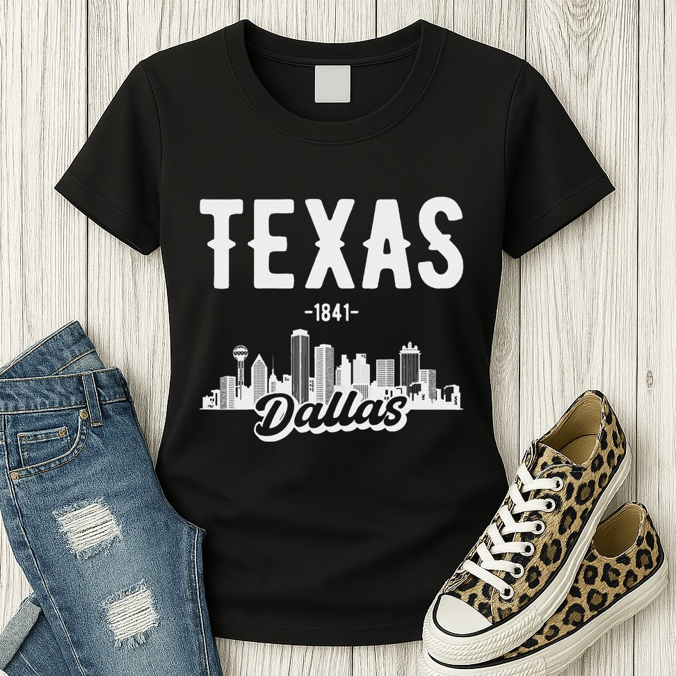 Dallas Texas Skyline Womens T-Shirt