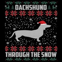Dachshund Through The Snow Ugly Christmas Gift Impact Tech Backpack