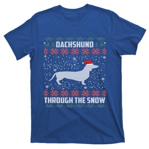 Dachshund Through The Snow Ugly Christmas Gift T-Shirt