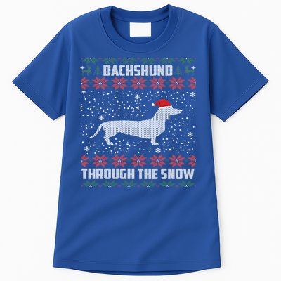 Dachshund Through The Snow Ugly Christmas Gift Tall T-Shirt