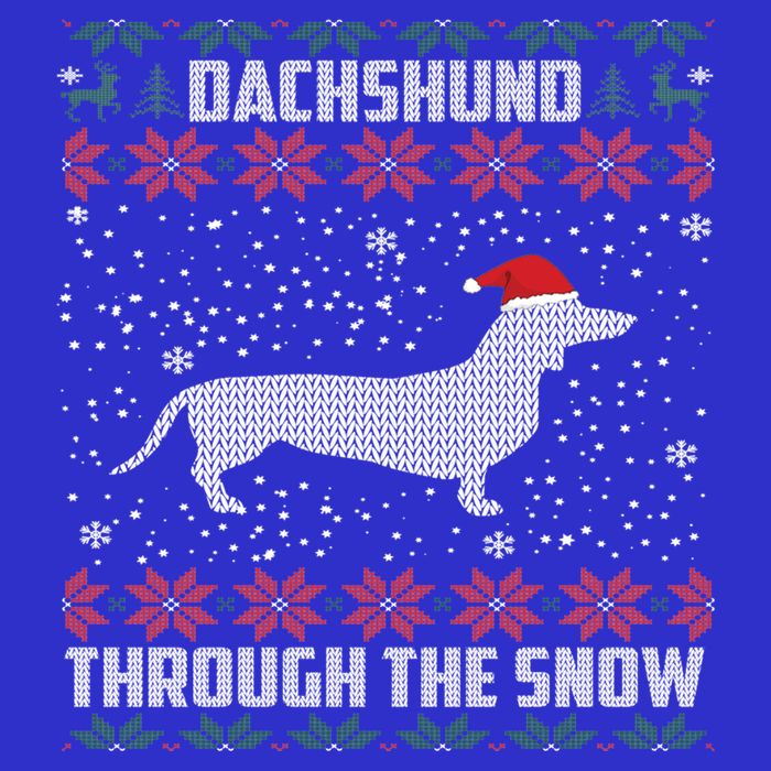 Dachshund Through The Snow Ugly Christmas Gift 16 in Basic Backpack