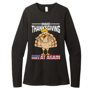 Donald Trump Turkey Make Thanksgiving Great Again Womens CVC Long Sleeve Shirt