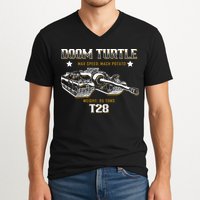 Doom Turtle T28 Super Heavy Tank V-Neck T-Shirt