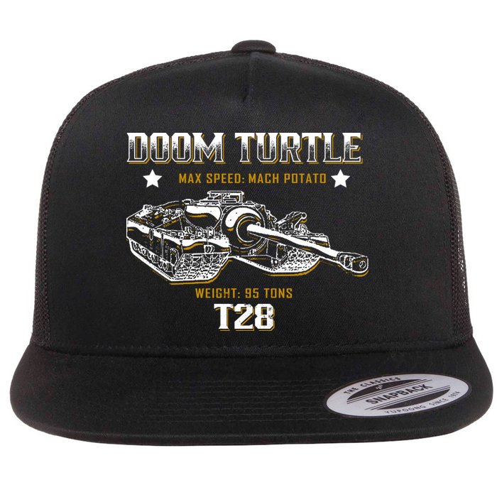 Doom Turtle T28 Super Heavy Tank Flat Bill Trucker Hat