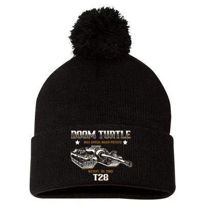 Doom Turtle T28 Super Heavy Tank Pom Pom 12in Knit Beanie